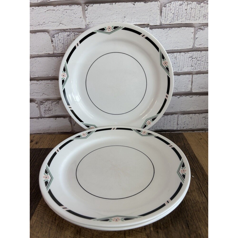 Corelle Zenith Rose Dinner Plates Set Of 4 Vintage